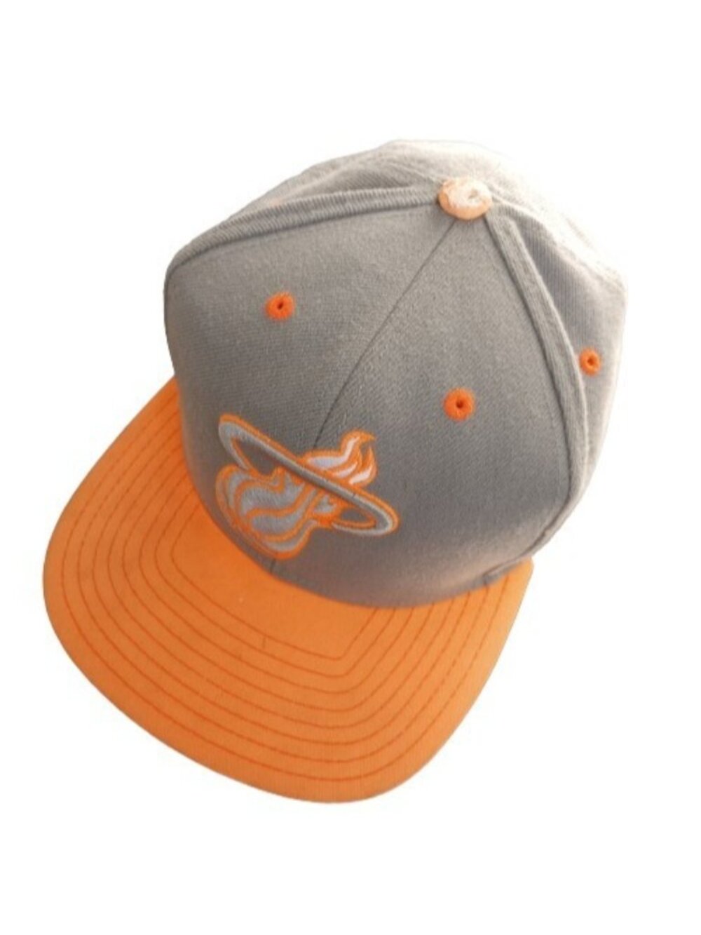 Miami Heat Trucker Ball Cap Adjustable Hat Adidas Snap-Back Orange Distressed
